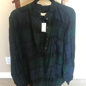 - Loft plus plaid blouse